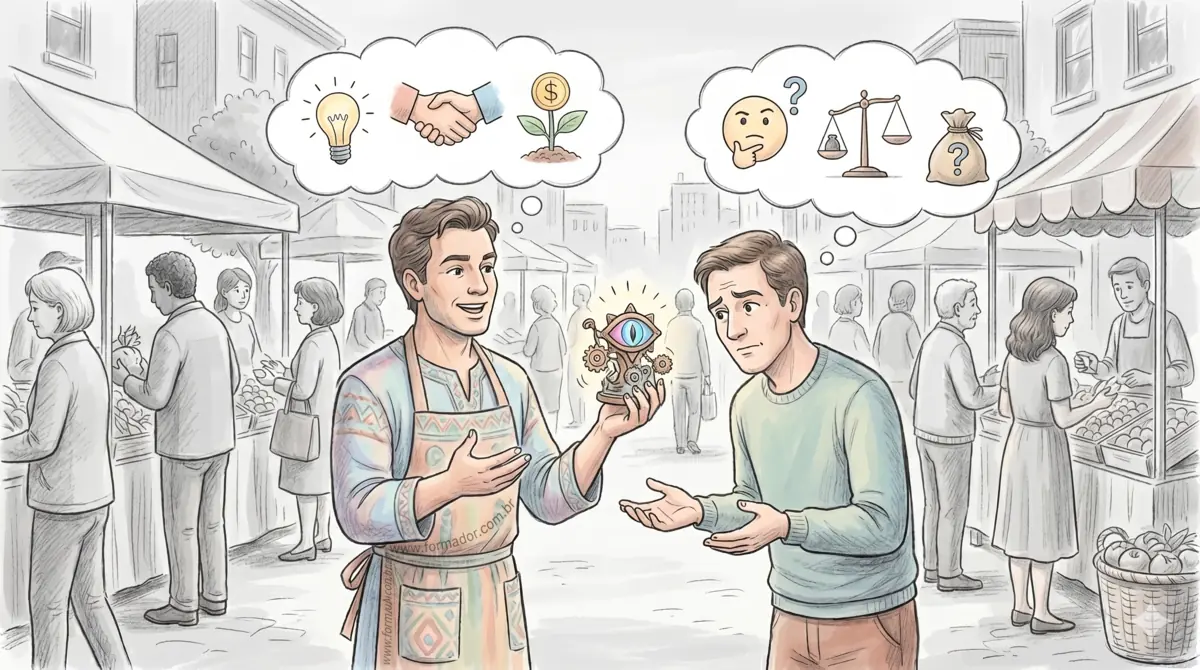 Ilustração da Dinâmica Caixeiro Viajante - Objetivos: Como falar com um objetivo preciso a ...